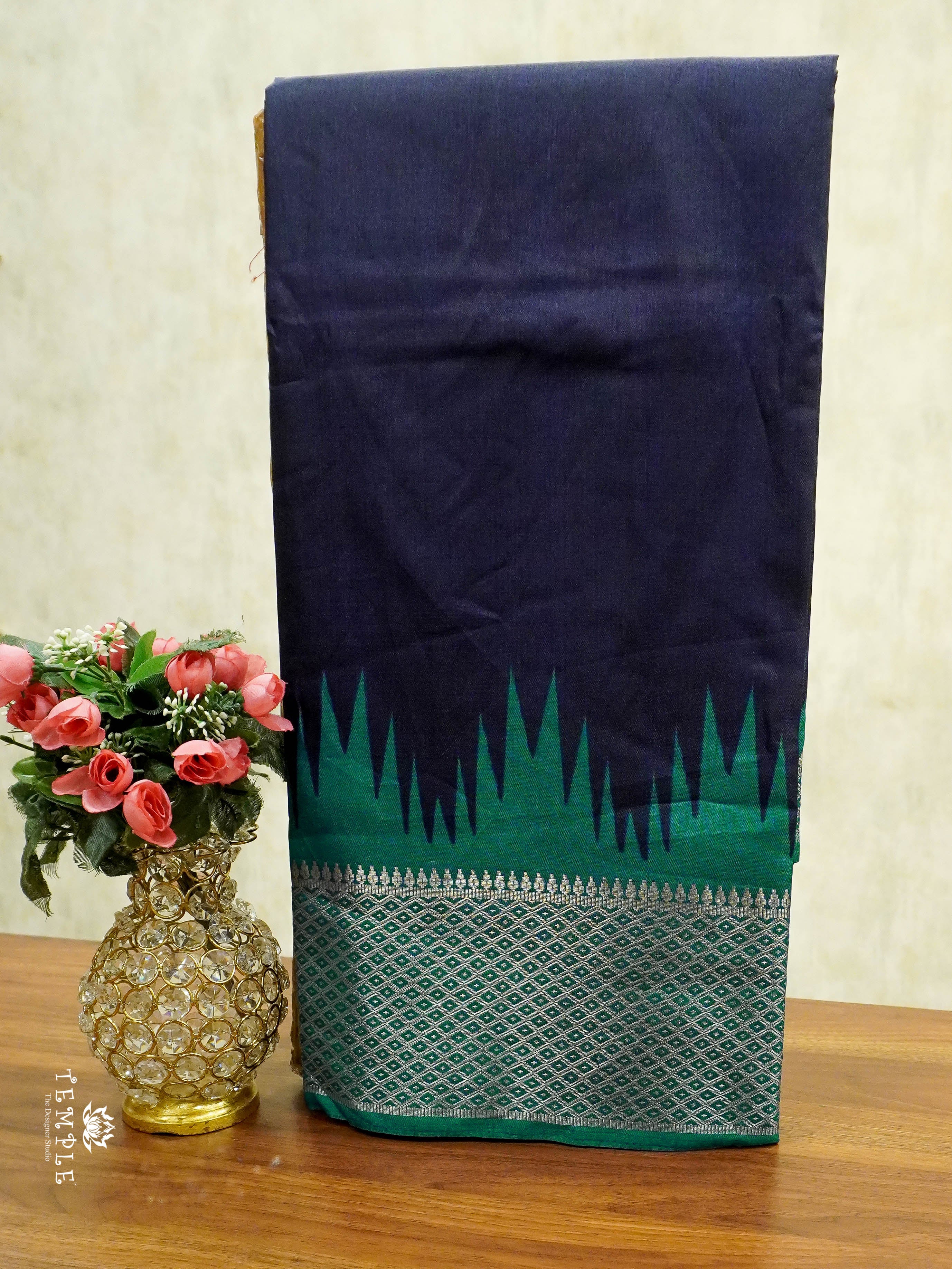 Dola Silk Saree With Temple Border | TTDS1496