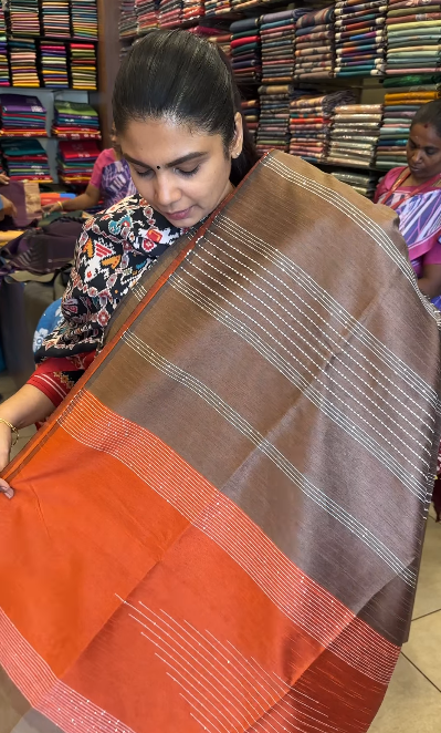 Raw Silk Saree with sequins Work | TTDS2100