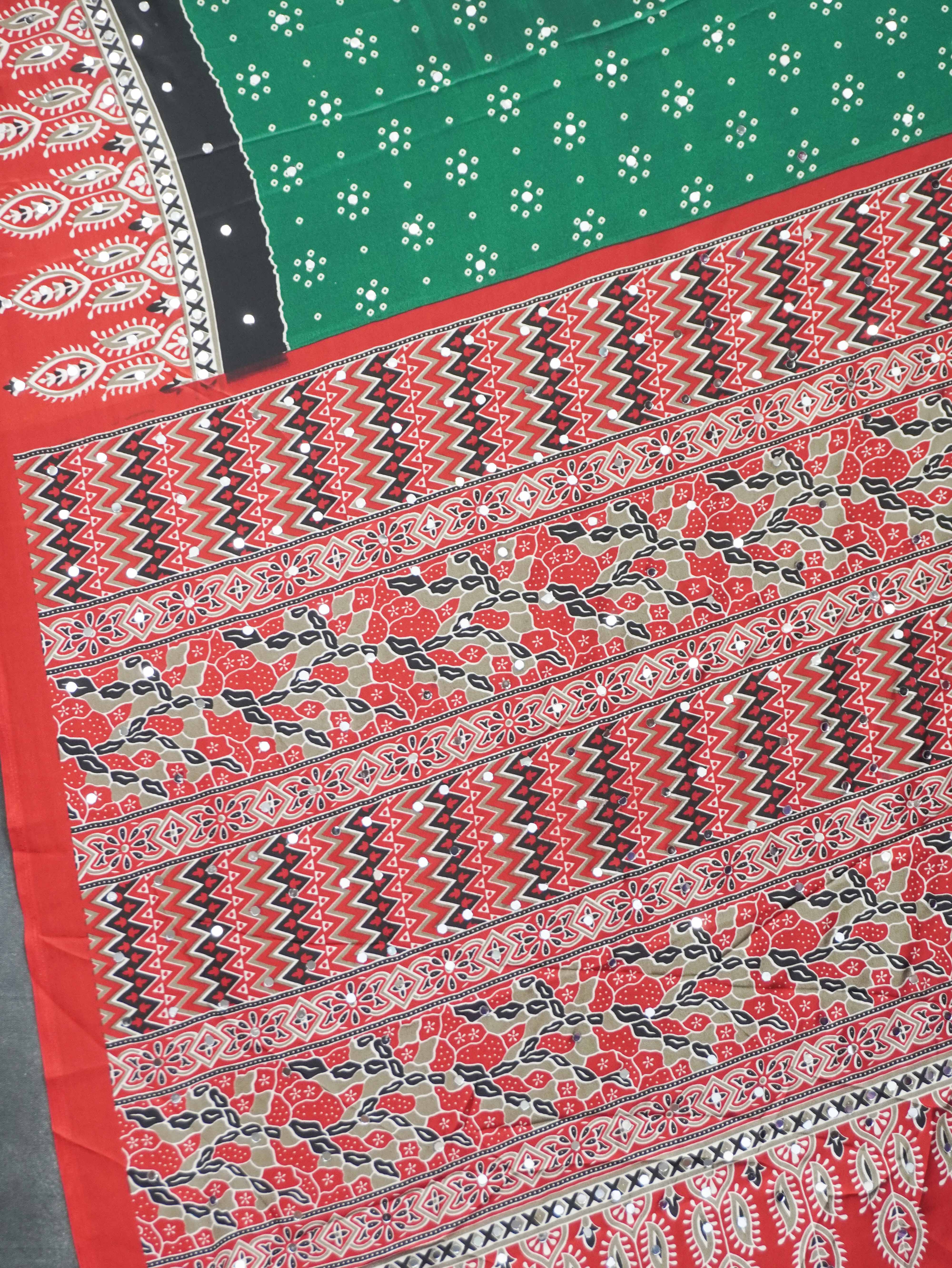 Ajrakh Printed Modal Silk Saree | TTDS3166