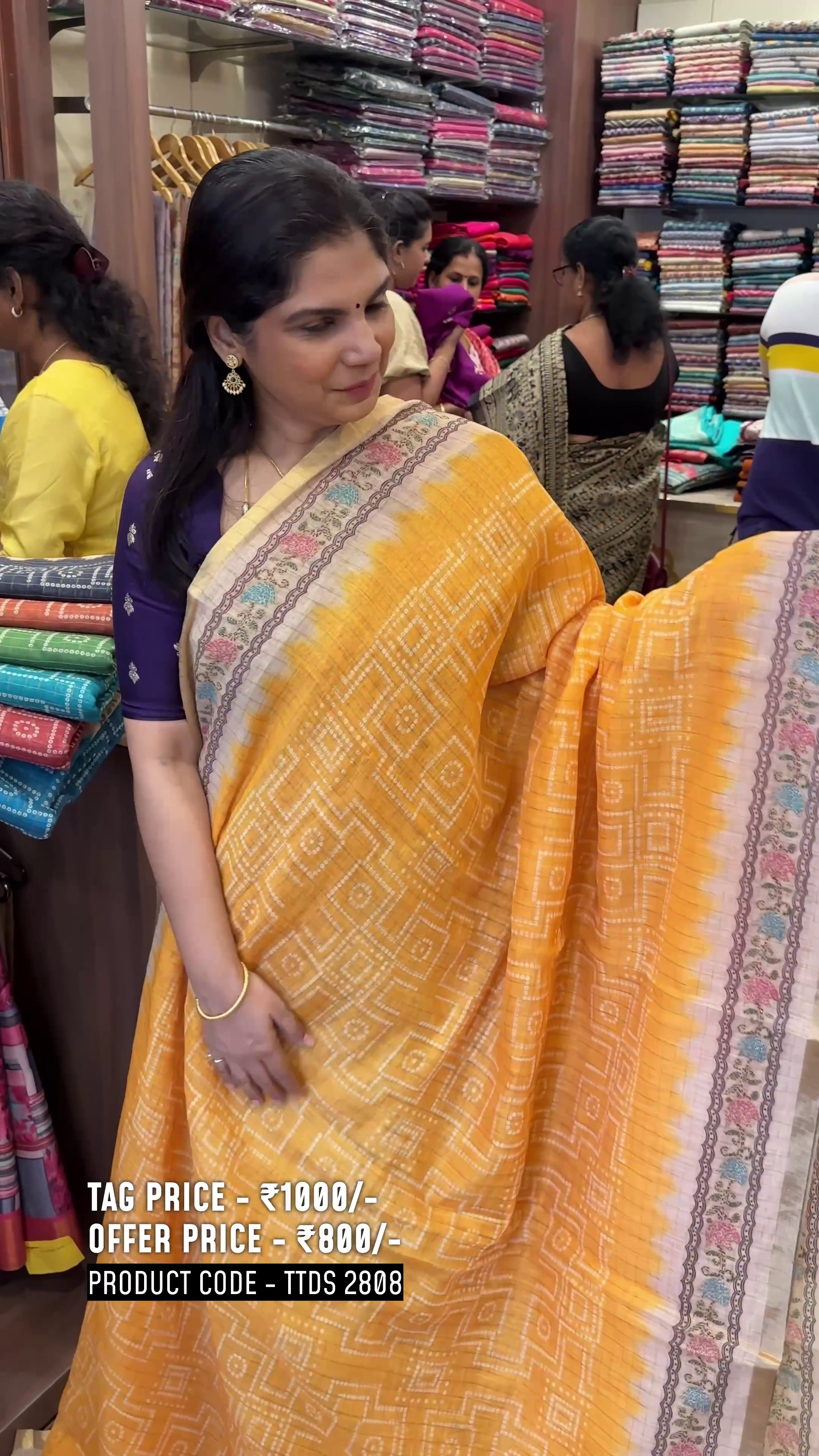 Linen Cotton Saree | TTDS2808