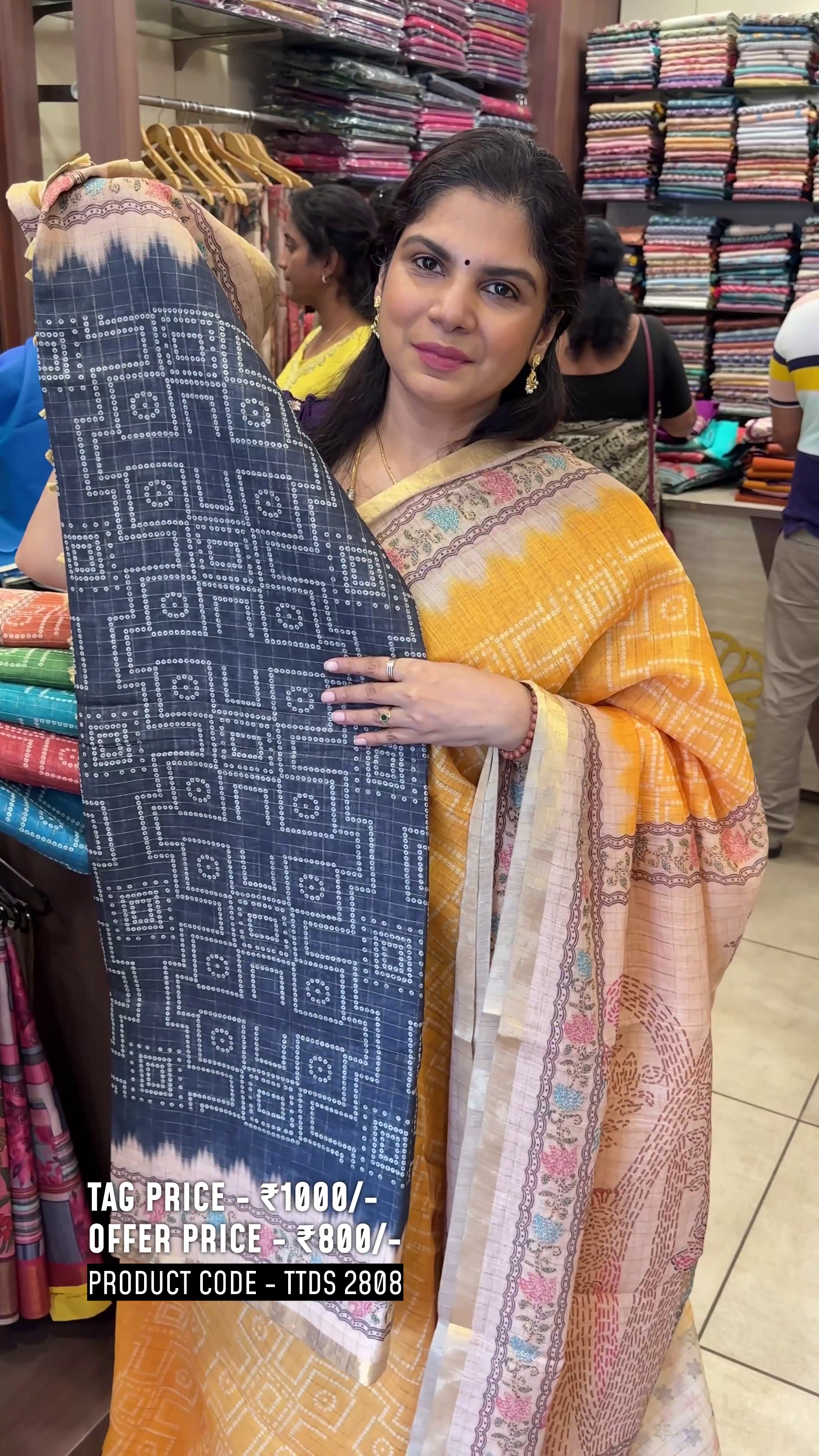 Linen Cotton Saree | TTDS2808