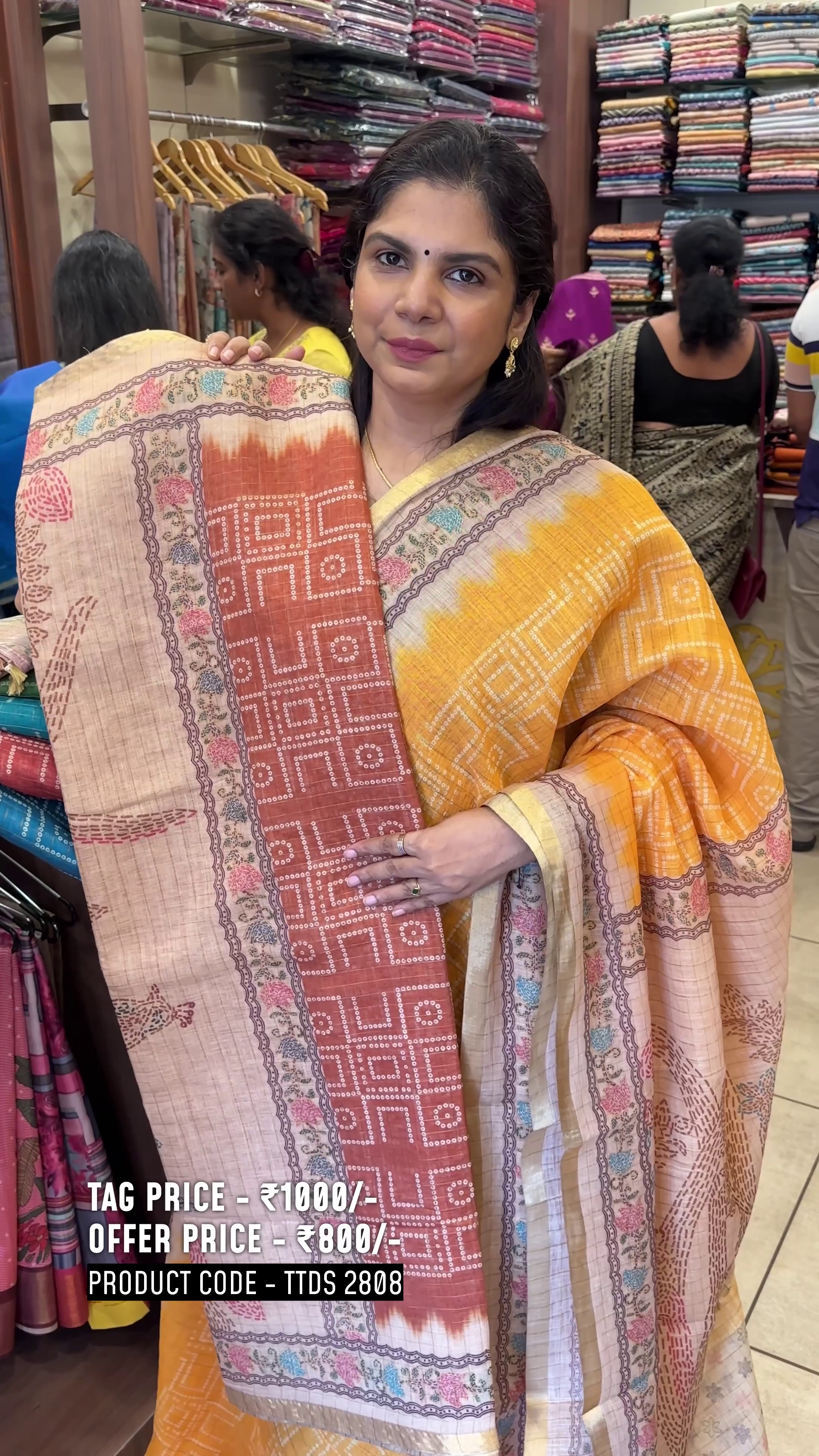 Linen Cotton Saree | TTDS2808.