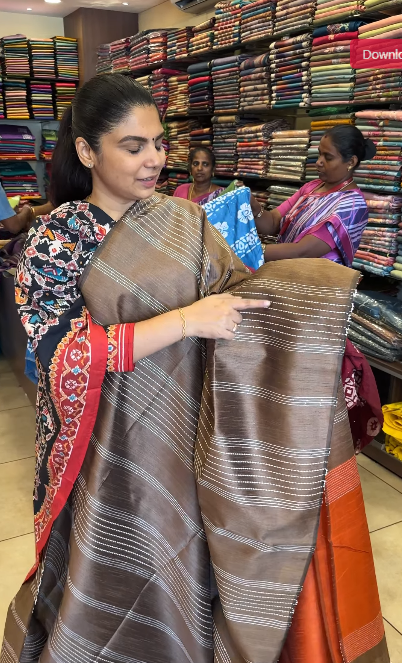 Raw Silk Saree with sequins Work | TTDS2100