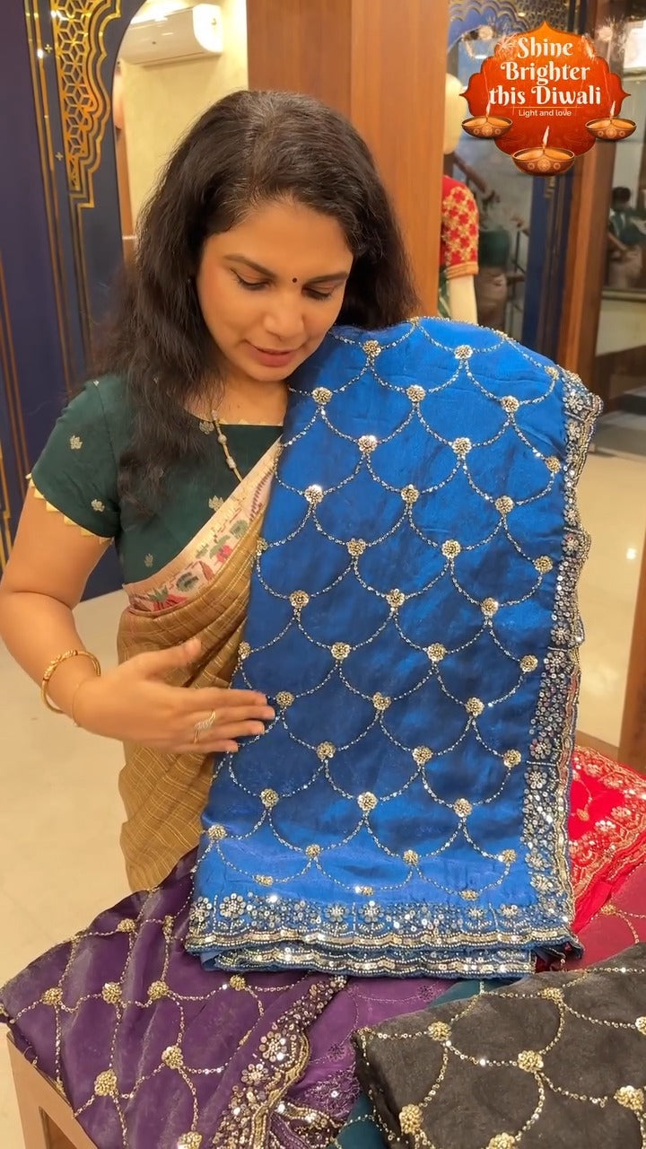 Make a bold statement with this elegant designer saree, featuring l...