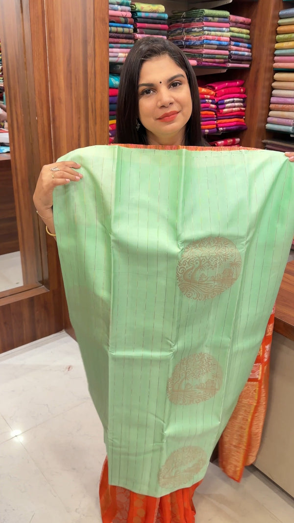Rich, vibrant, and exquisitely woven this pure silk saree elevates ...