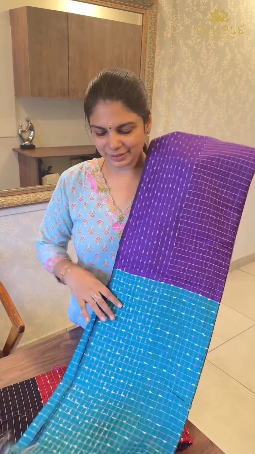 The most loved & most enquired shade is back! 💜💙

Raw Silk Saree ...