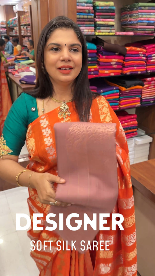 Rithika Soft Silk Saree brings together a smooth touch, graceful dr...