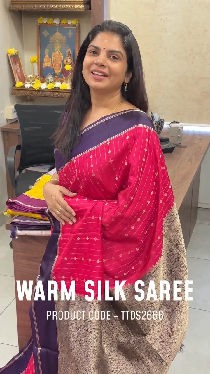 Iwm Silk Code Warm Silk Saree Product Code - TTDS2666 Sale Price @ Rs. 2700/- T...