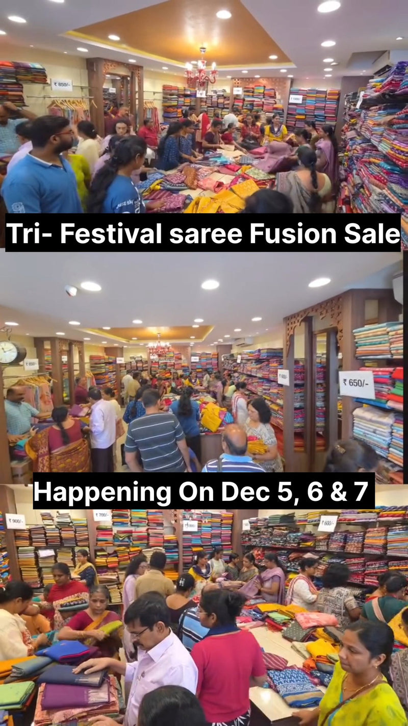 ✨ It’s here! Saree Fusion Sale – 6 ✨

Your Tri-Festival shopping st...