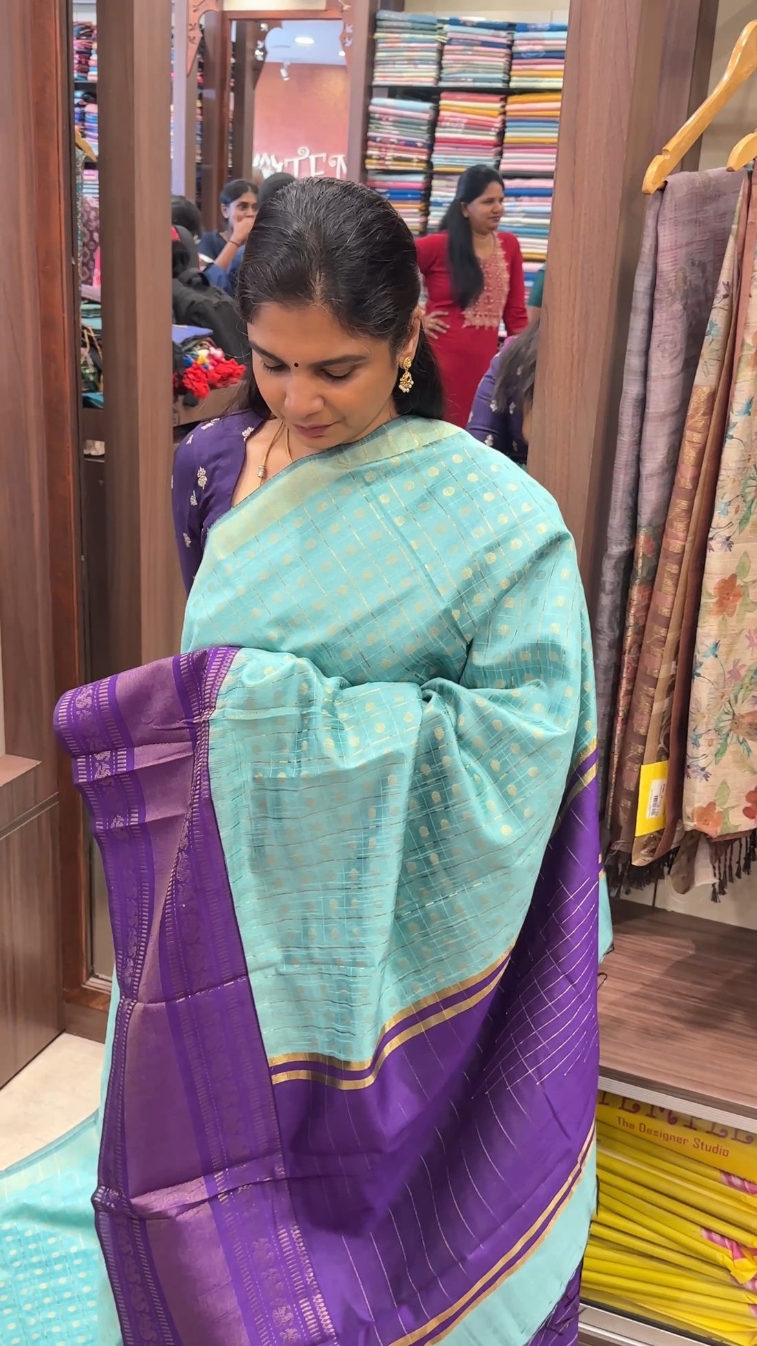 CODE NS217 : Rust orange fancy chappa silk saree with green borders(thin &light weight)digital printed pallu with tassels, digital printed running blouse with borders. main image 0
