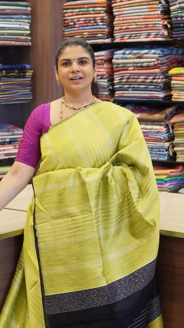 Restocked and ready to go 💫💫

Raw Silk Saree with sequins Work

P...