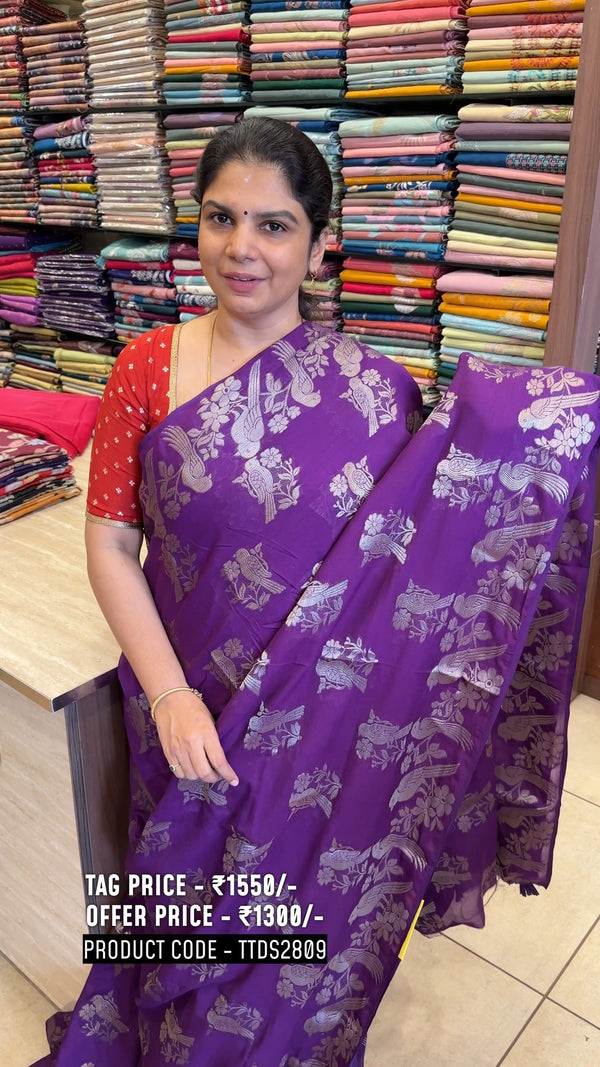 Khadi Silk Saree 

Product Code -  TTDS2809

Sale Price @ Rs. 1300/...