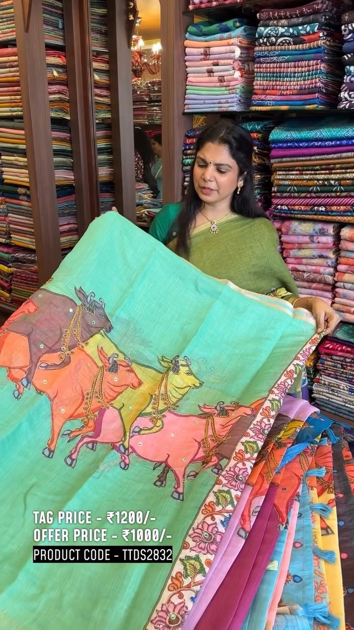 ✨ Pichwai Printed Linen Cotton Saree | Pre Booking ✨

Experience th...