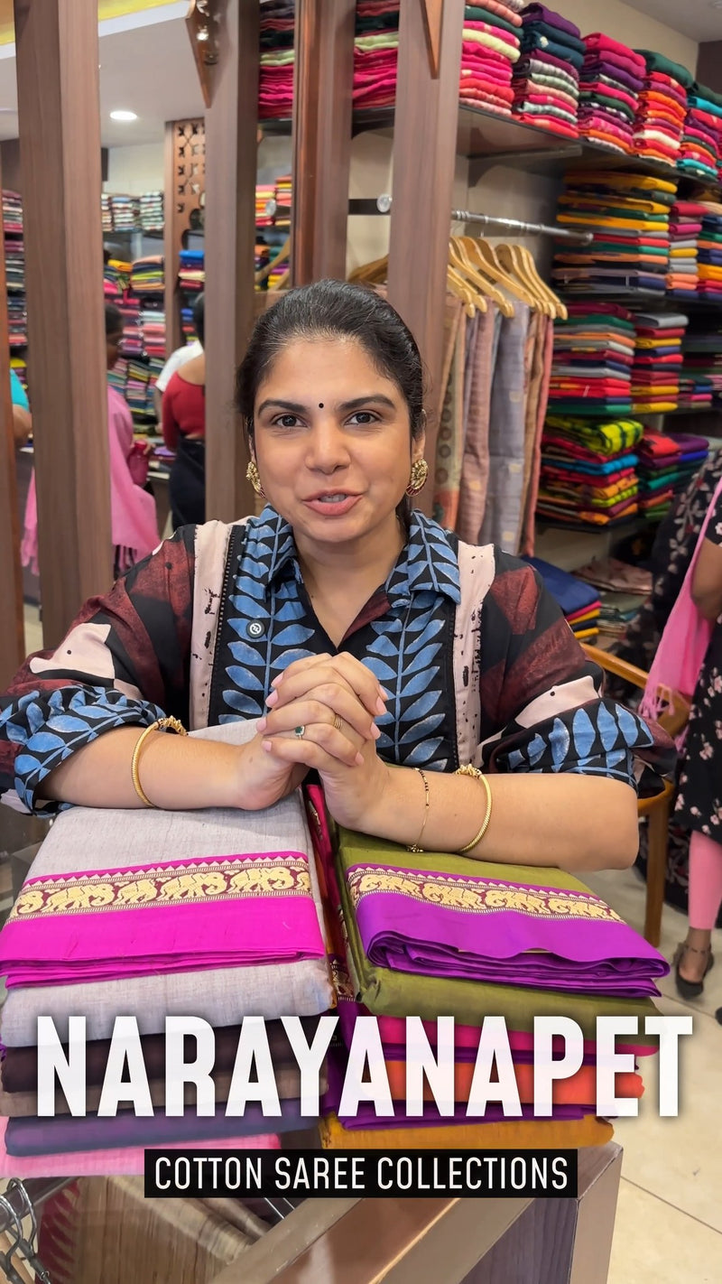 Narayanapet Cotton Saree

A timeless saree with a clean, plain body...