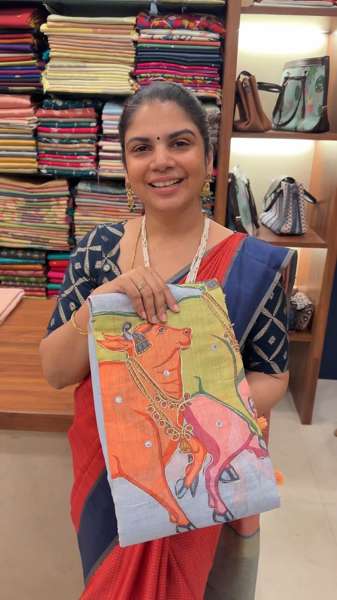 Pichwai Printed Linen Cotton Saree 

Heritage art meets everyday el...