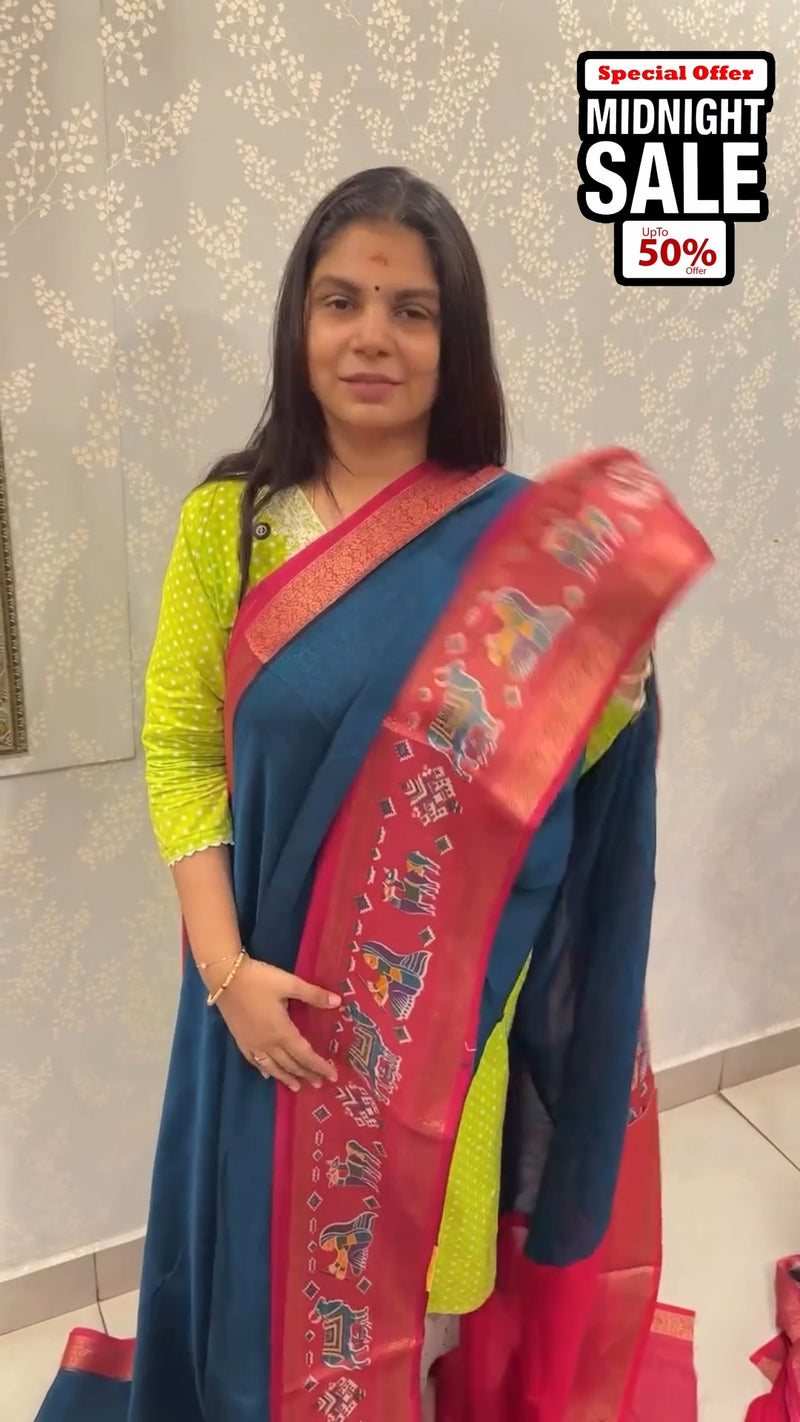 ✨ Draped in elegance! ✨

Our Fancy Brasso Silk Saree (TTDS2605) is ...