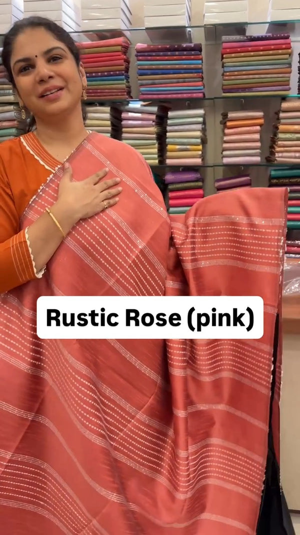 Raw Silk Saree with Sequins Work ✨

Elegant raw silk saree featurin...