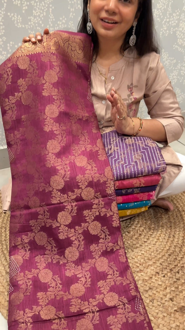 Banarasi Tussar Silk Saree ✨

Elegant and graceful, this Banarasi T...