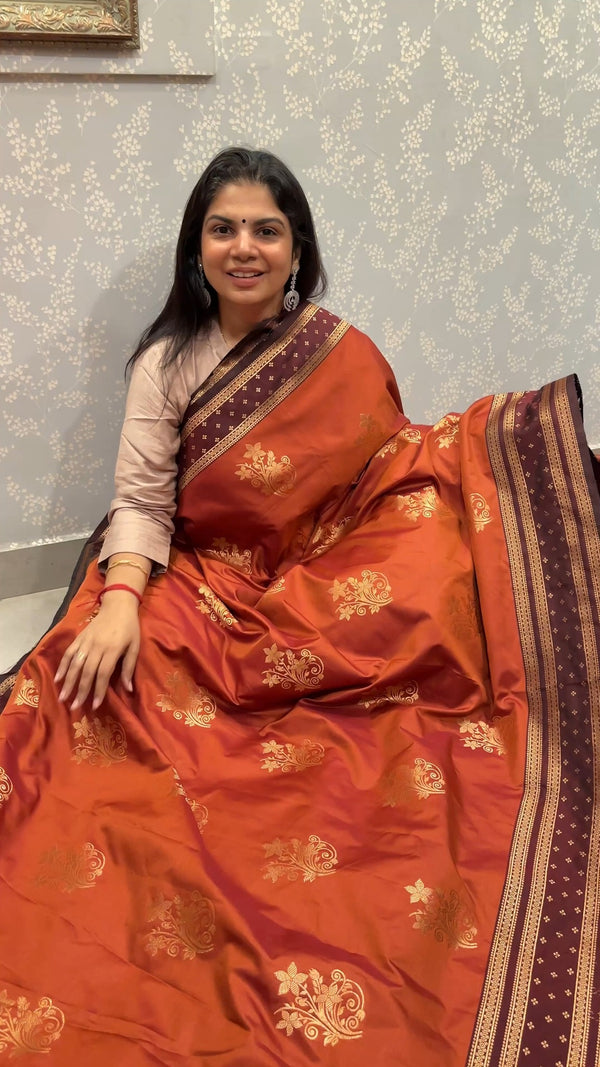 Semi silk sarees are crafted from a luxurious blend of silk and oth...