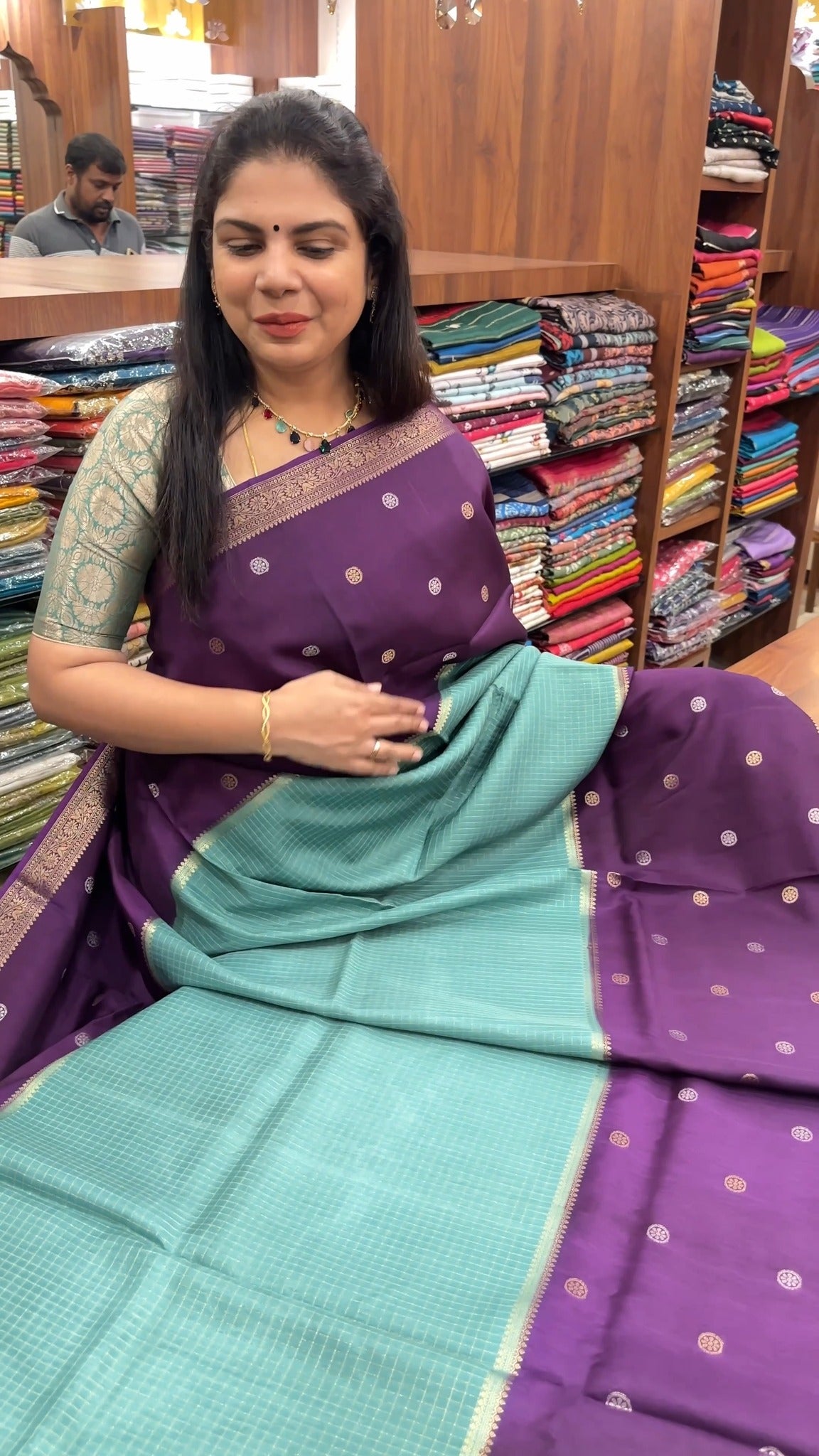 Semi Mysore Silk Saree | TTDS2783

Elegant small checks design with...