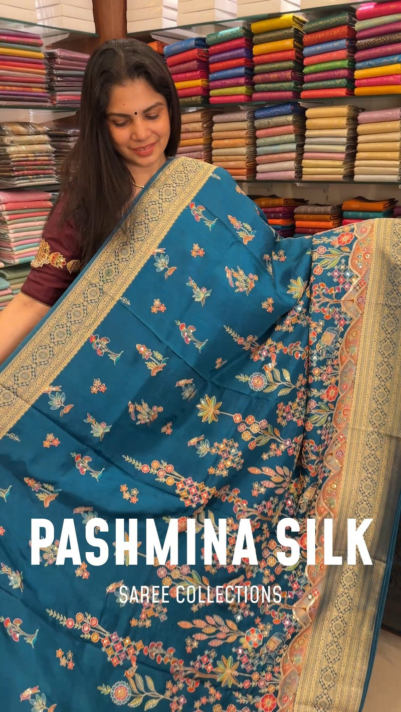 ✨ Pashmina Silk Saree ✨

Soft as a whisper, rich in elegance 🤍

Ou...