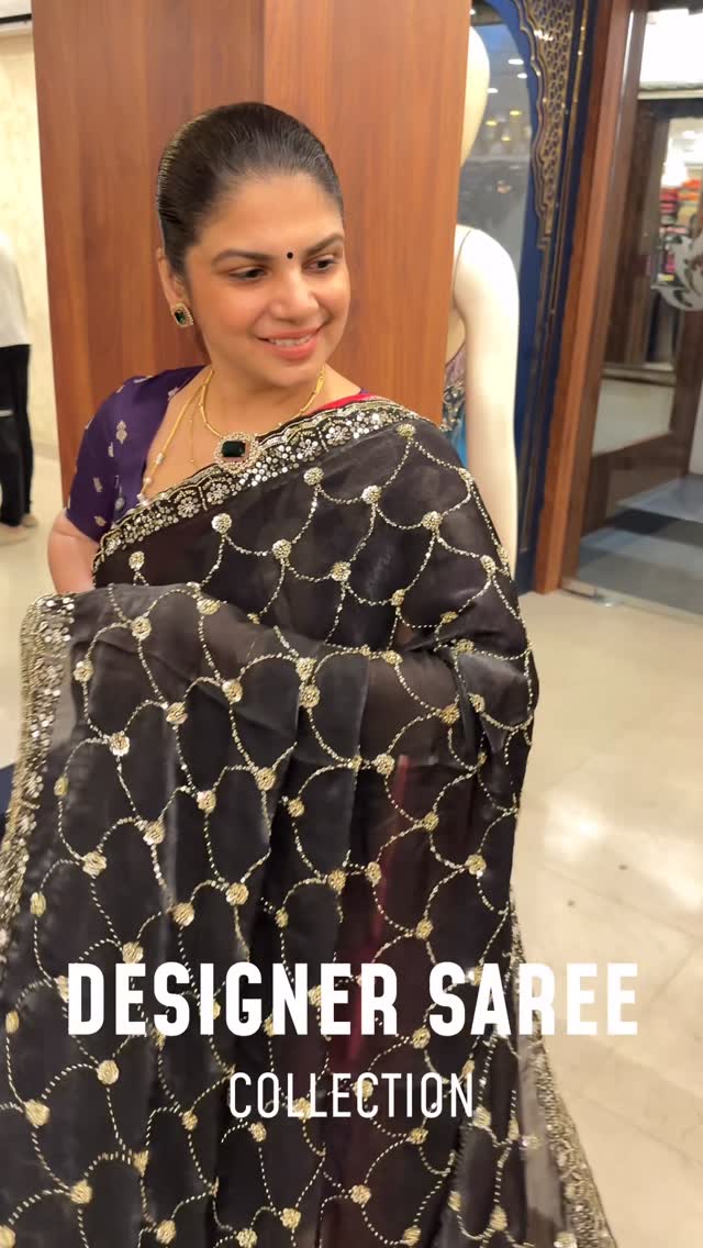 Elegant Designer Saree with stylish patterns and beautiful detailin...