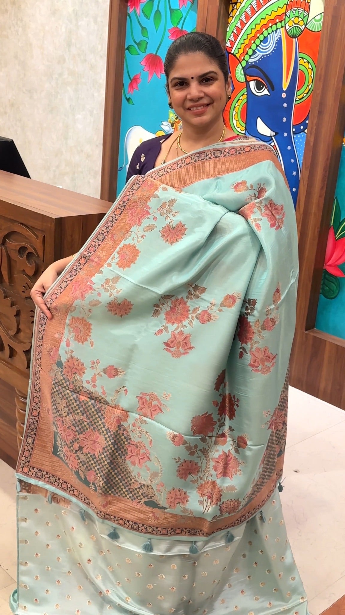 Elegant Russian Silk Saree ✨

Soft texture with a rich, classy look...