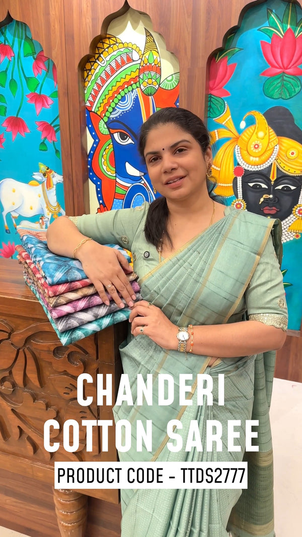 Chanderi Cotton Saree |TTDS2777

Lightweight and graceful, this Cha...