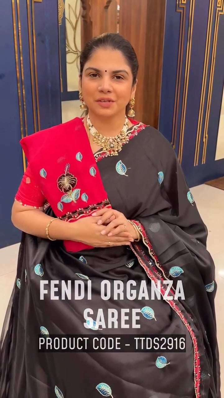 Fendi Organza Saree | TTDS2916

Grace meets modern elegance with th...