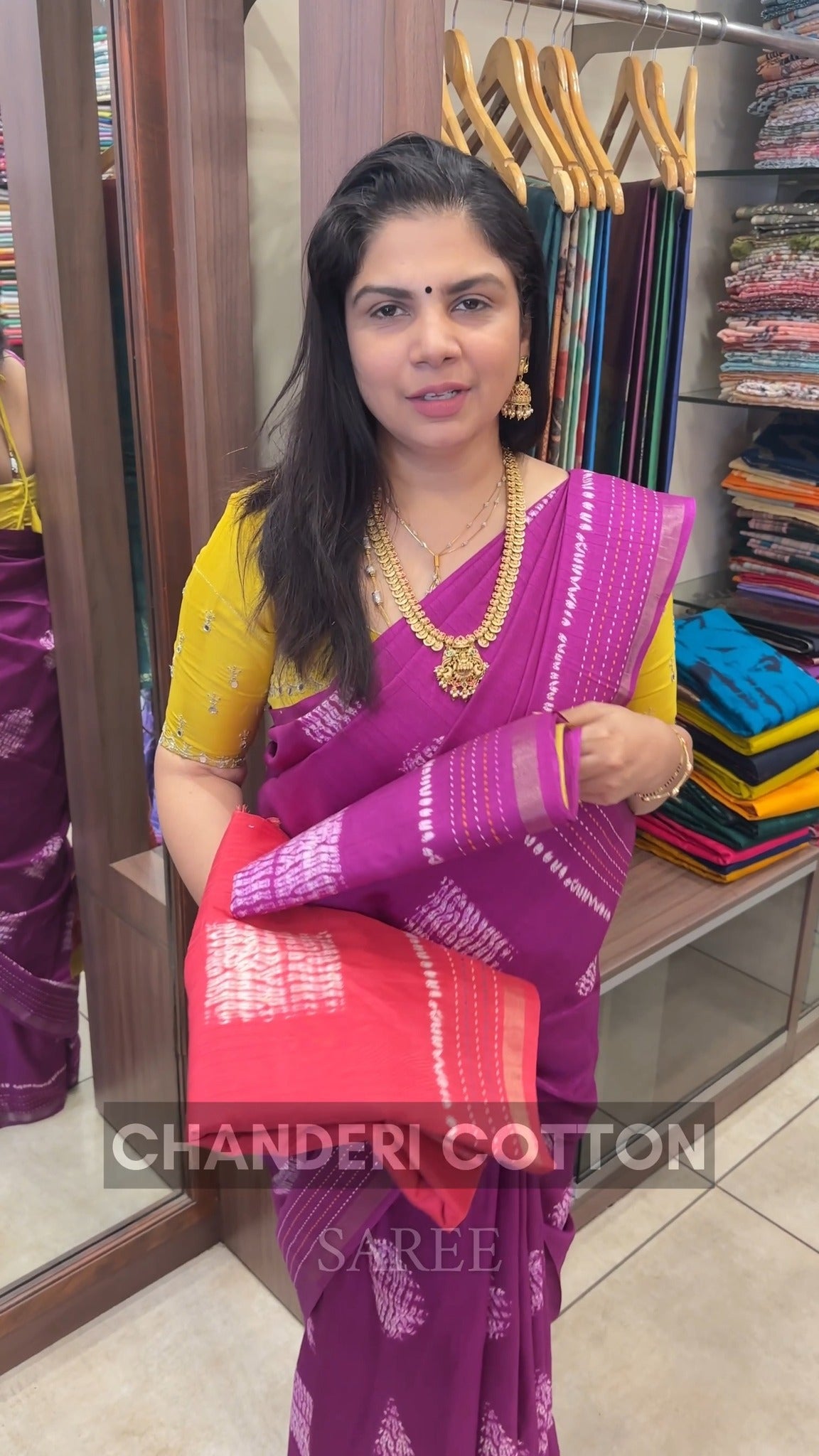 Chanderi Cotton saree | TTDS3010

#sareestyle #designersarees #desi...