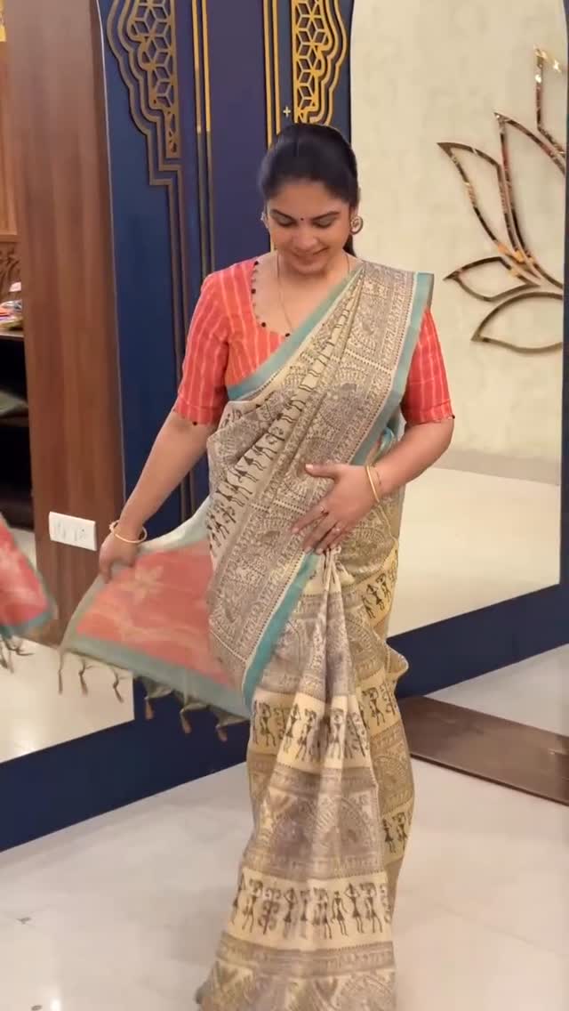 Printed Paper Tussar Saree 

Product Code -  TTDS2786 

#sareesofin...