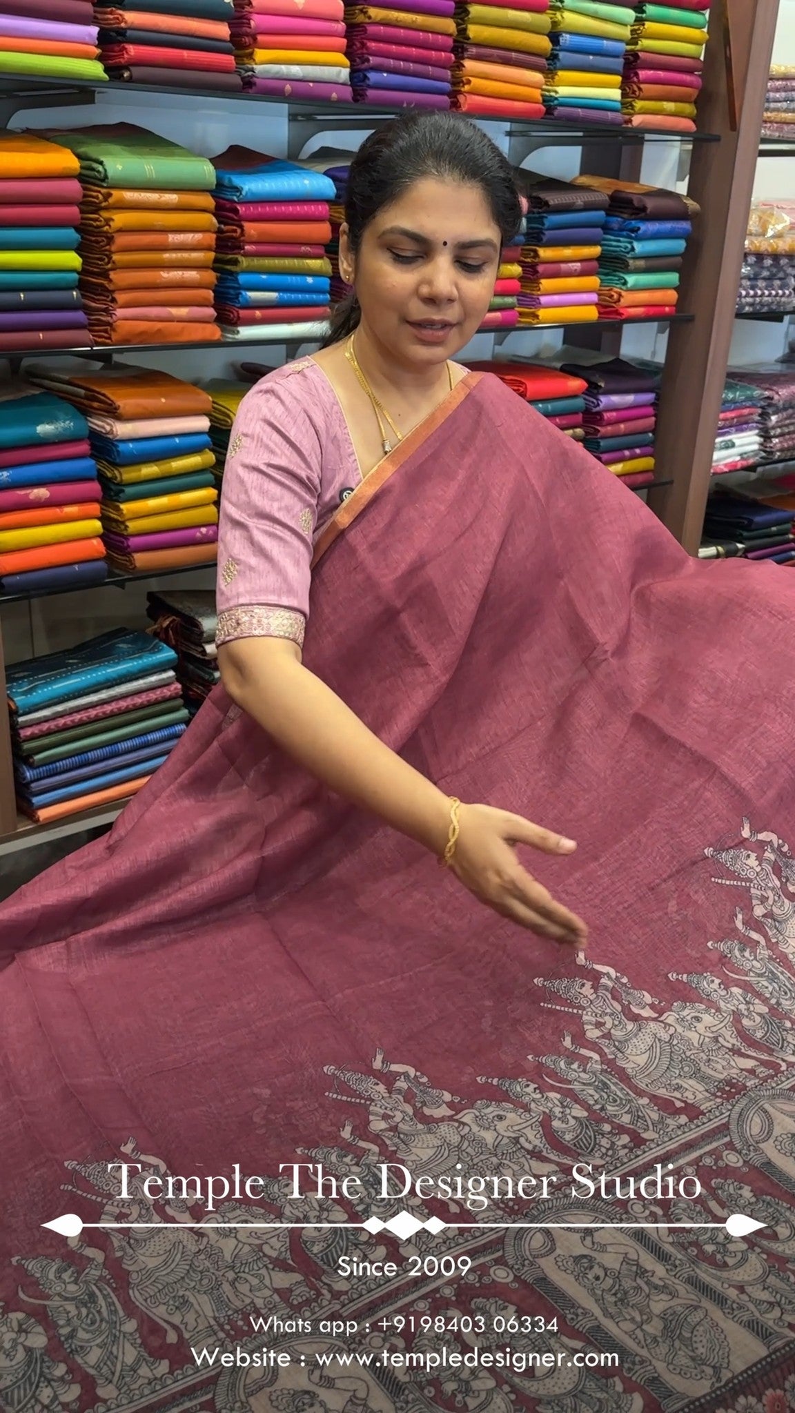 Saree Code -  TTDS3163

Saree Name - Linen Cotton Saree 

Blouse - ...