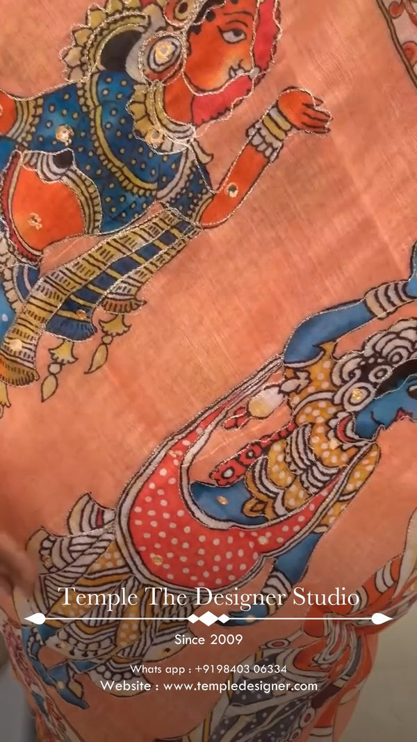 Saree Code - TTDS2832

Saree Name - Pichwai Printed Linen Cotton

B...