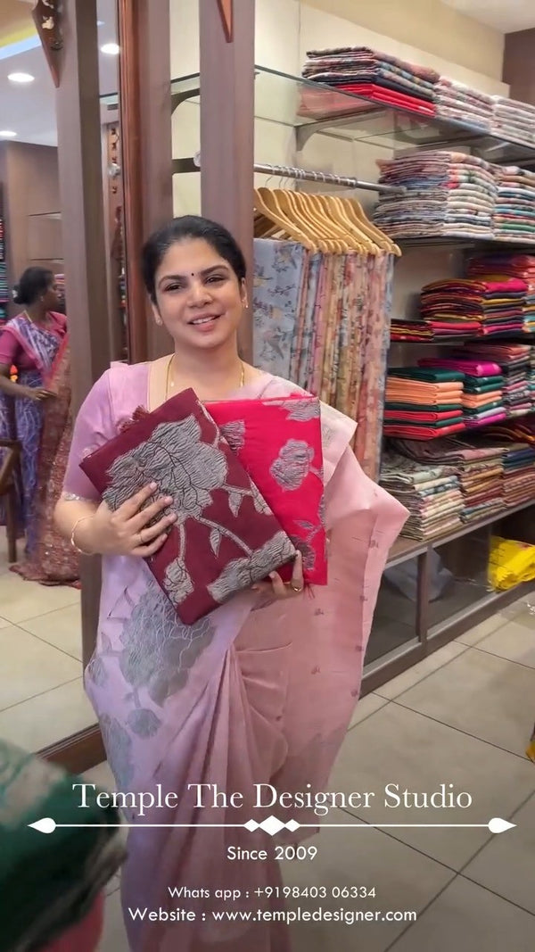 Saree Name - Tussar Silk Saree With Applique Work

Blouse - Self Co...