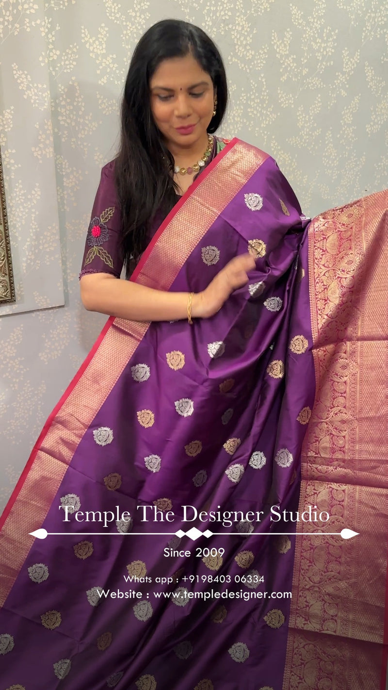 Saree Code - TTDS3260

Saree Name - Gadwal Silk Saree

Blouse - Zar...
