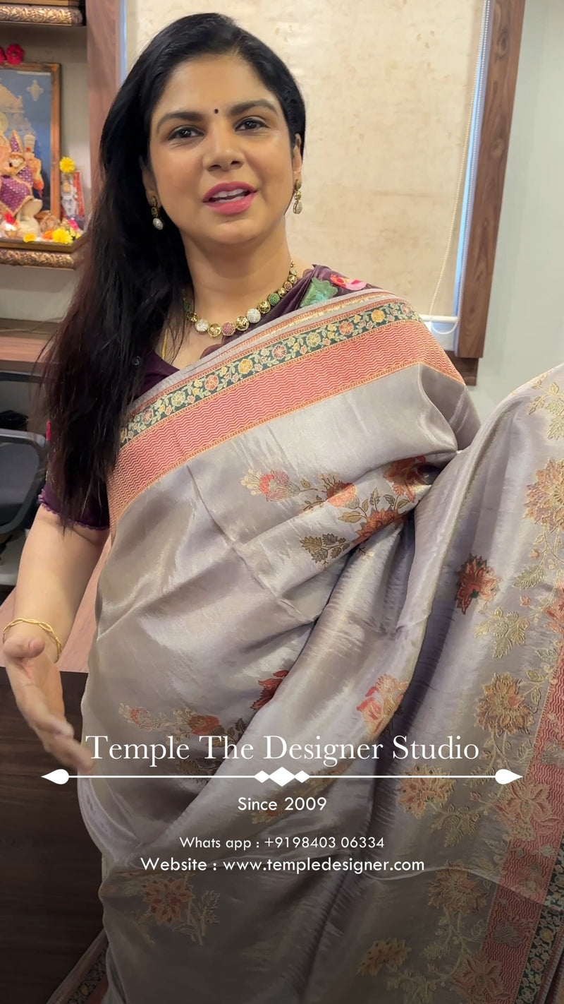 Saree Name - Pashmina silk saree

Blouse - Self Colour Blouse

Leng...