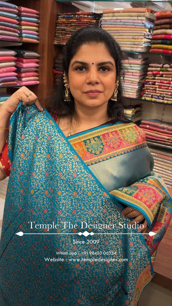 Saree Name - Pashmina silk saree

Blouse - Self Colour Blouse

Leng...