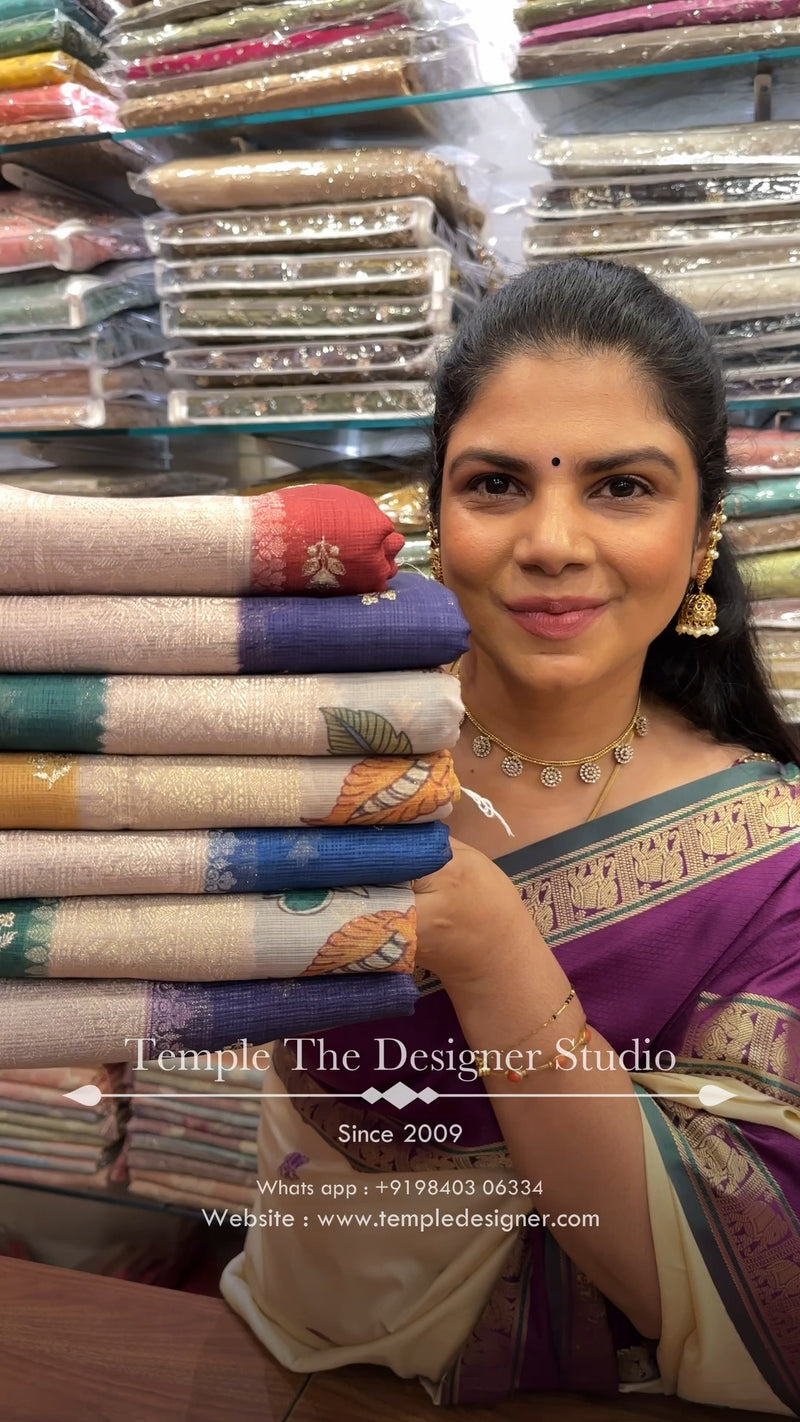 Saree Name - Kota Saree

Blouse - Contrast Blouse

Length - 5mtrs t...