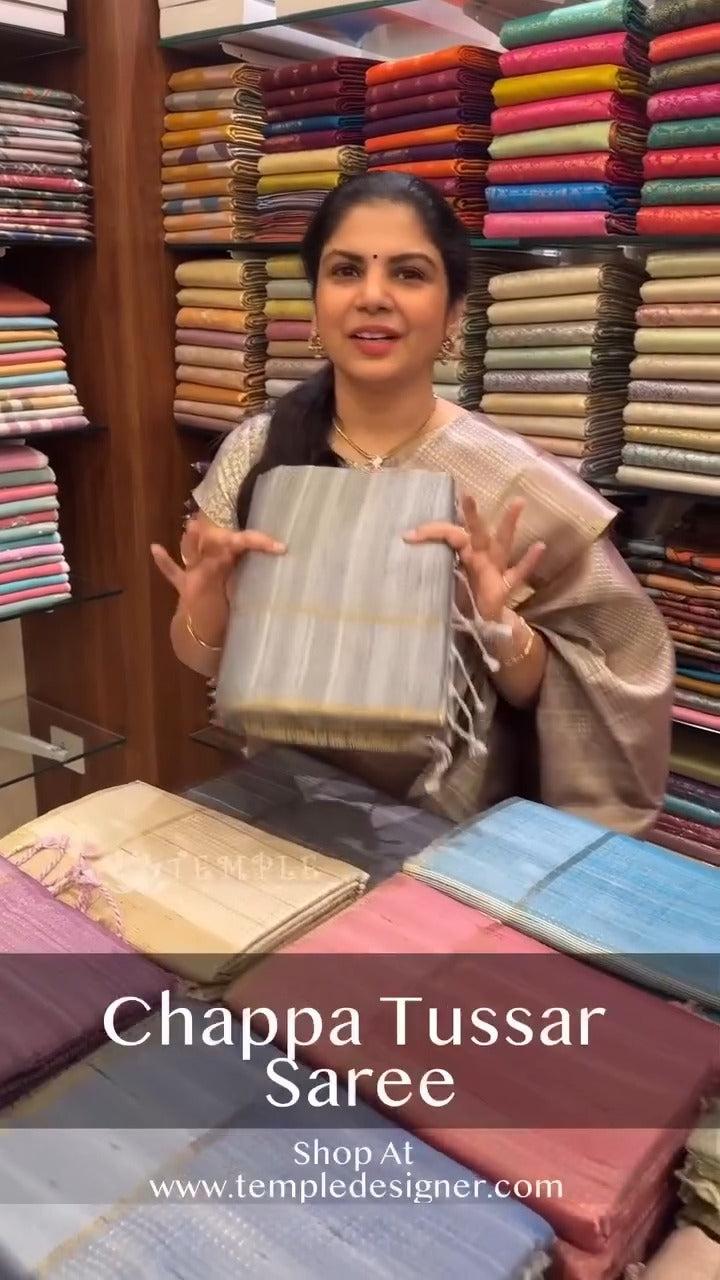 Saree Code - TTDS3101

Saree Name - Chappa Tussar Silk Saree

Blous...