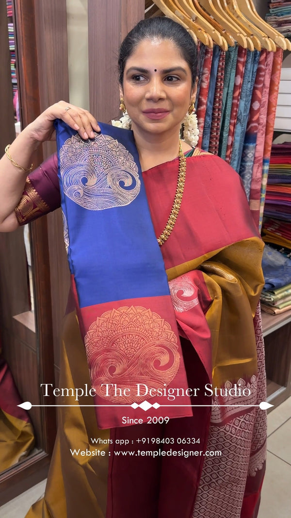 Saree Name - Vintage Weave Sillk Saree

Blouse - Contrast Blouse

L...
