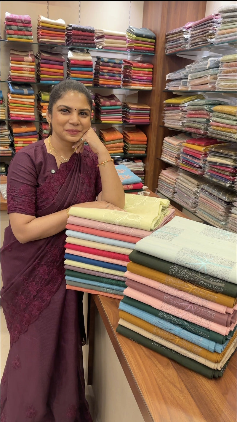 Saree Name - Raw Silk Saree

Blouse - Self Colour Blouse

Length - ...