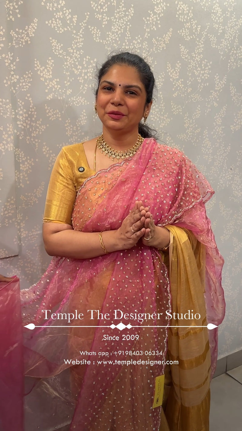 Saree Name - Glass Organza Saree

Blouse - Self Colour Blouse

Leng...