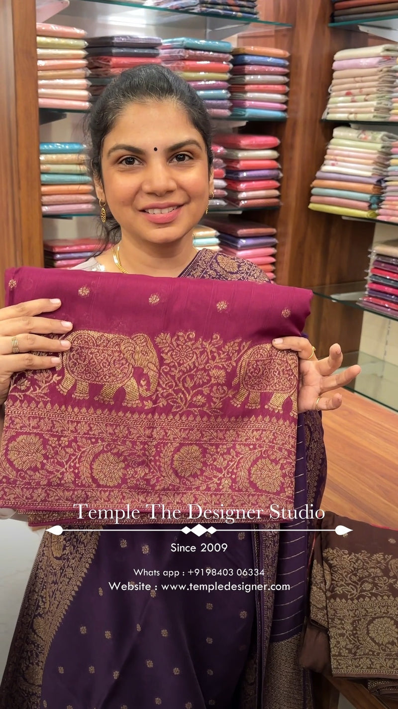 Saree Name - Raw Silk Banarasi Saree

Blouse - Self Colour Blouse

...