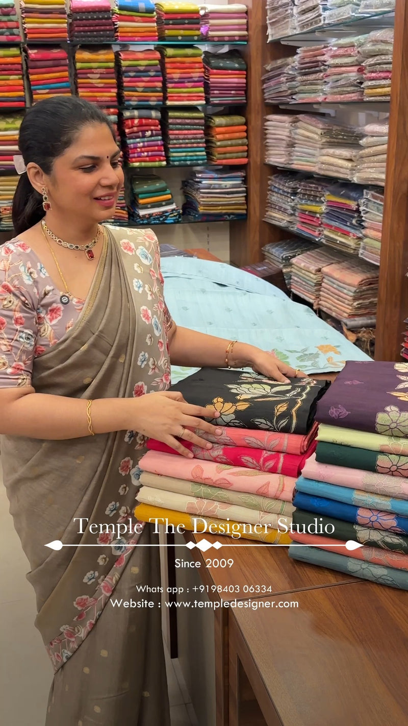 Saree Name - Raw Silk Saree 

Blouse - Self Colour  Blouse

Length ...