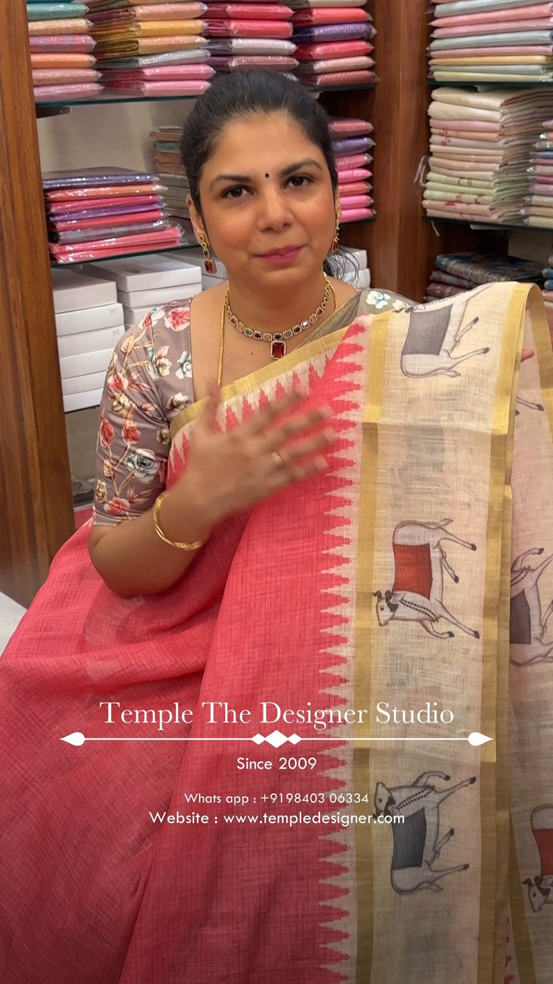 Saree Code - TTDS3368

Saree Name - Linen Cotton Saree

Blouse - Pr...