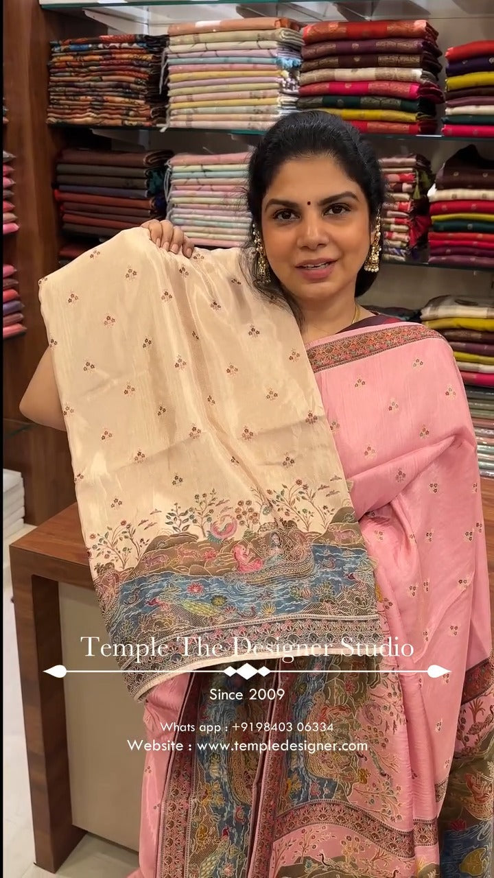 Saree Name - Pashmina silk saree

Blouse - Self Colour Blouse

Leng...