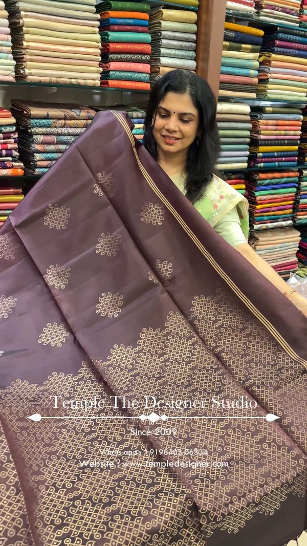 Saree Name - Soft Silk Saree(Kolam Design)

Blouse - Self Colour Bl...