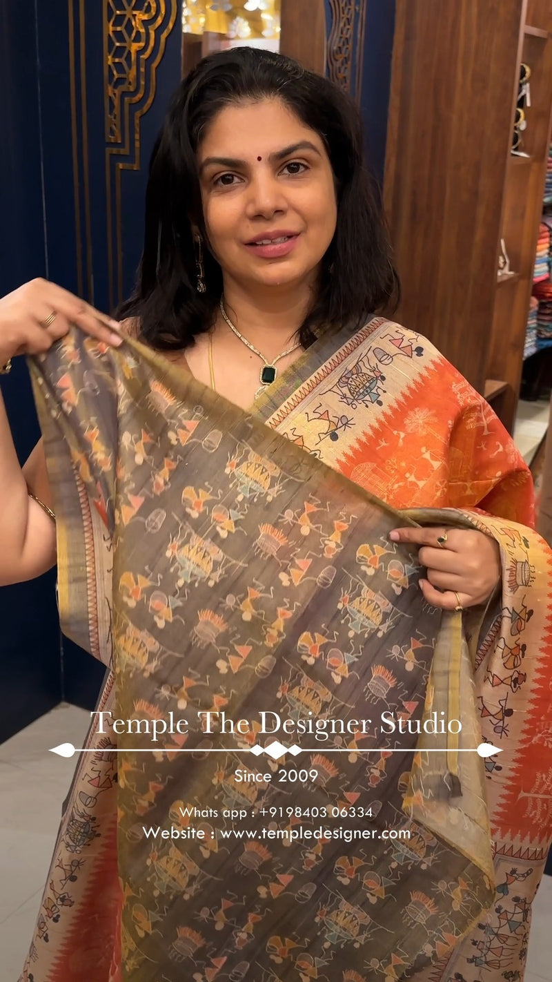 Saree Code - TTDS3417

Saree Name - Printed Paper Tussar Saree

Blo...
