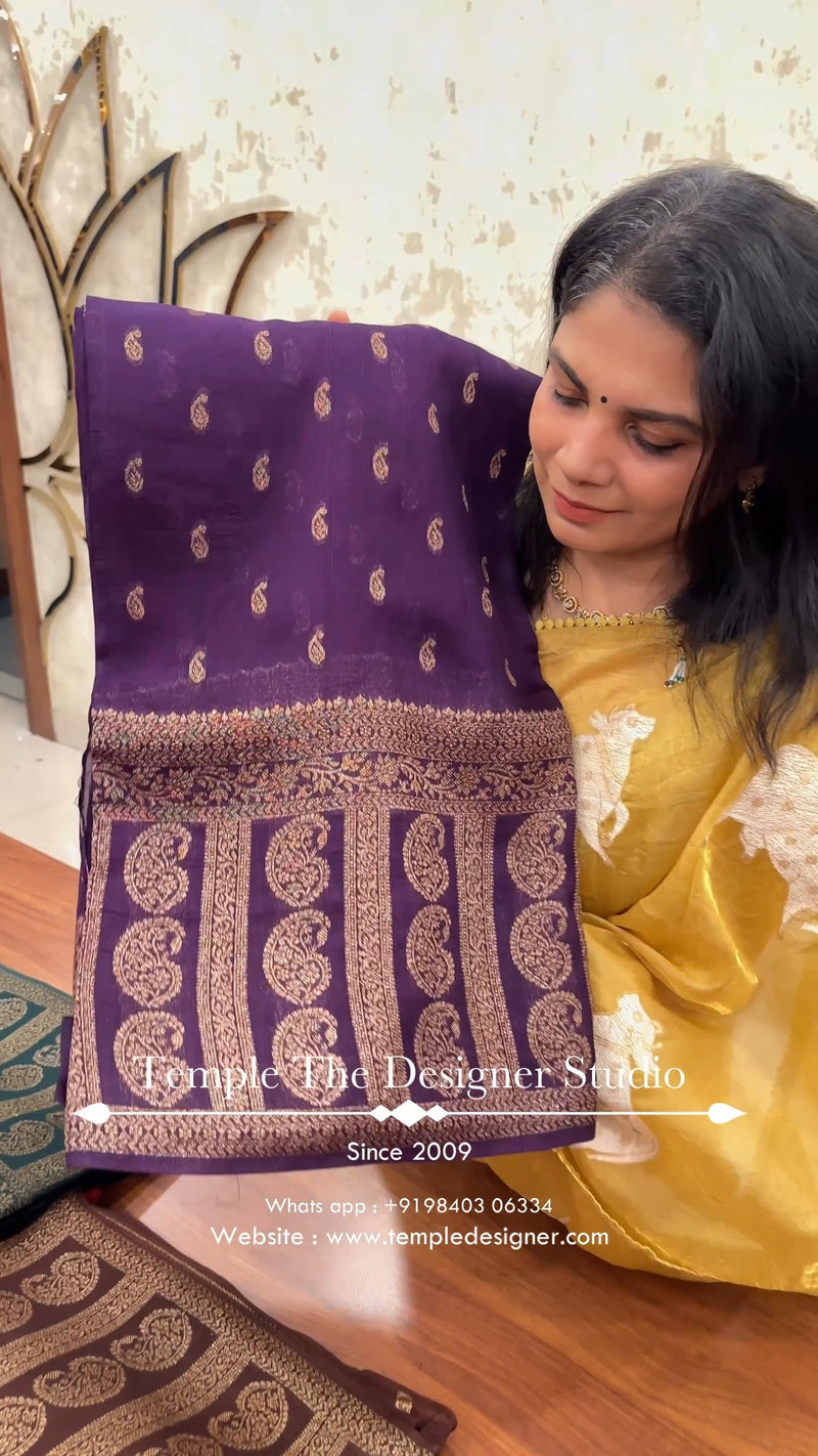Saree Name - Banarasi Raw silk

Blouse - Self Colour Blouse

Length...