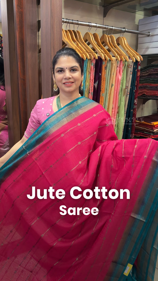 Saree Name - Jute Cotton Saree

Blouse - Contrast Blouse

Length - ...